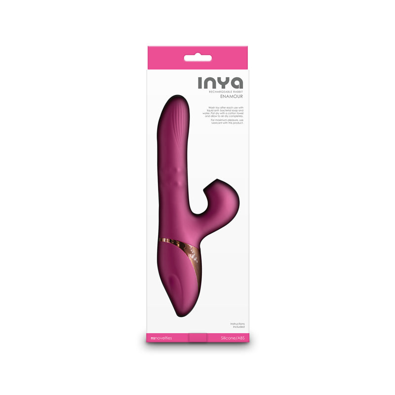 INYA Enamour - Pink - Pink 31.5 cm USB Rechargeable Vibrator with Air Pulse