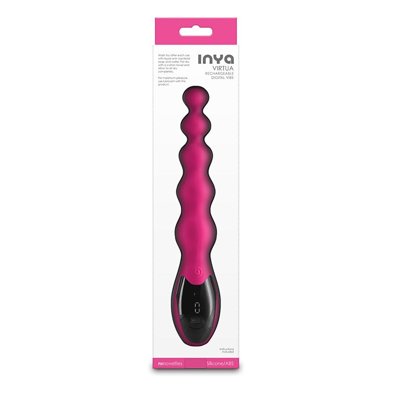 INYA Virtua - Pink - Pink 23.9 cm USB Rechargeable Beaded Vibrator