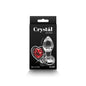 Crystal Desires - Red Heart - Small - Clear Glass 7.3 cm Butt Plug with Red Heart Gem Base