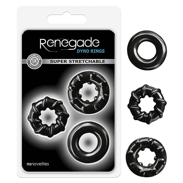 Renegade - Dyno Rings - Black Cock Rings - Set of 3