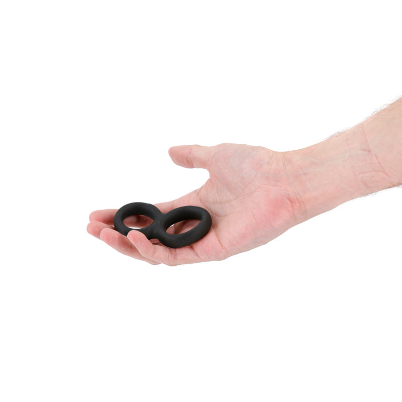 Renegade Twofold - Black - Black Cock & Balls Rings