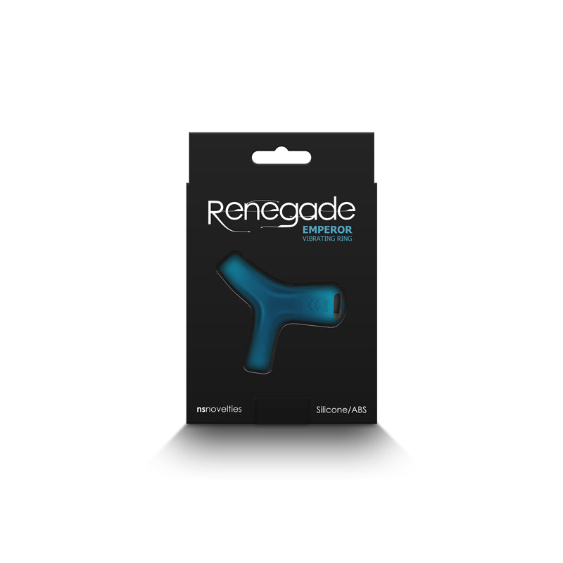 Renegade Emperor - Teal - Teal USB Rechargeable Vibrating Cock & Ball Rings