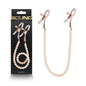 Bound Nipple Clamps - DC1 - Rose Gold - Rose Gold Nipple Clamps with Gold Pearl Chain