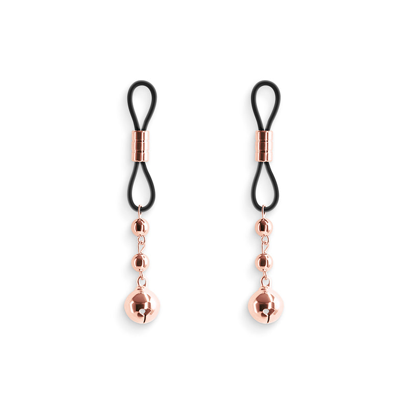 Bound Nipple Clamps - D1 - Rose Gold - Rose Gold/Black Nipple Clamps - Set of 2