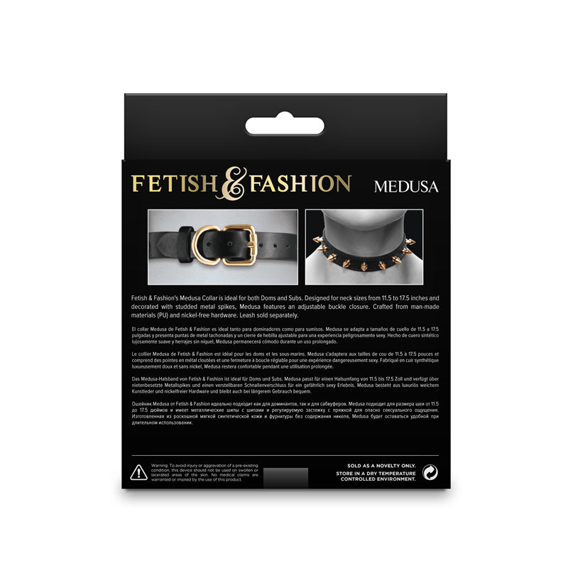 Fetish & Fashion - Medusa Collar - Black Spiked Collar