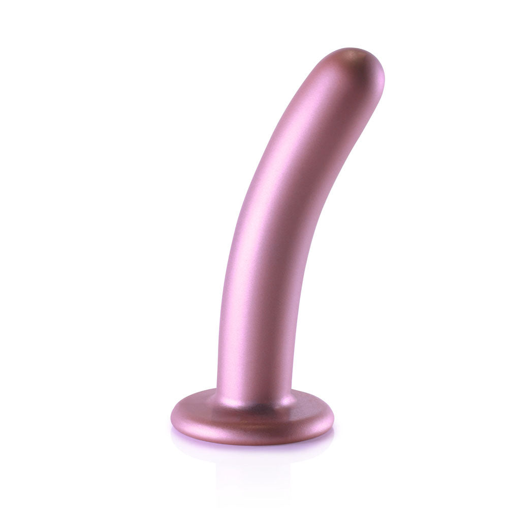 OUCH! Smooth Silicone G-Spot Dildo - 6'' / 14.5 cm - Rose Gold 14.5 cm Dildo