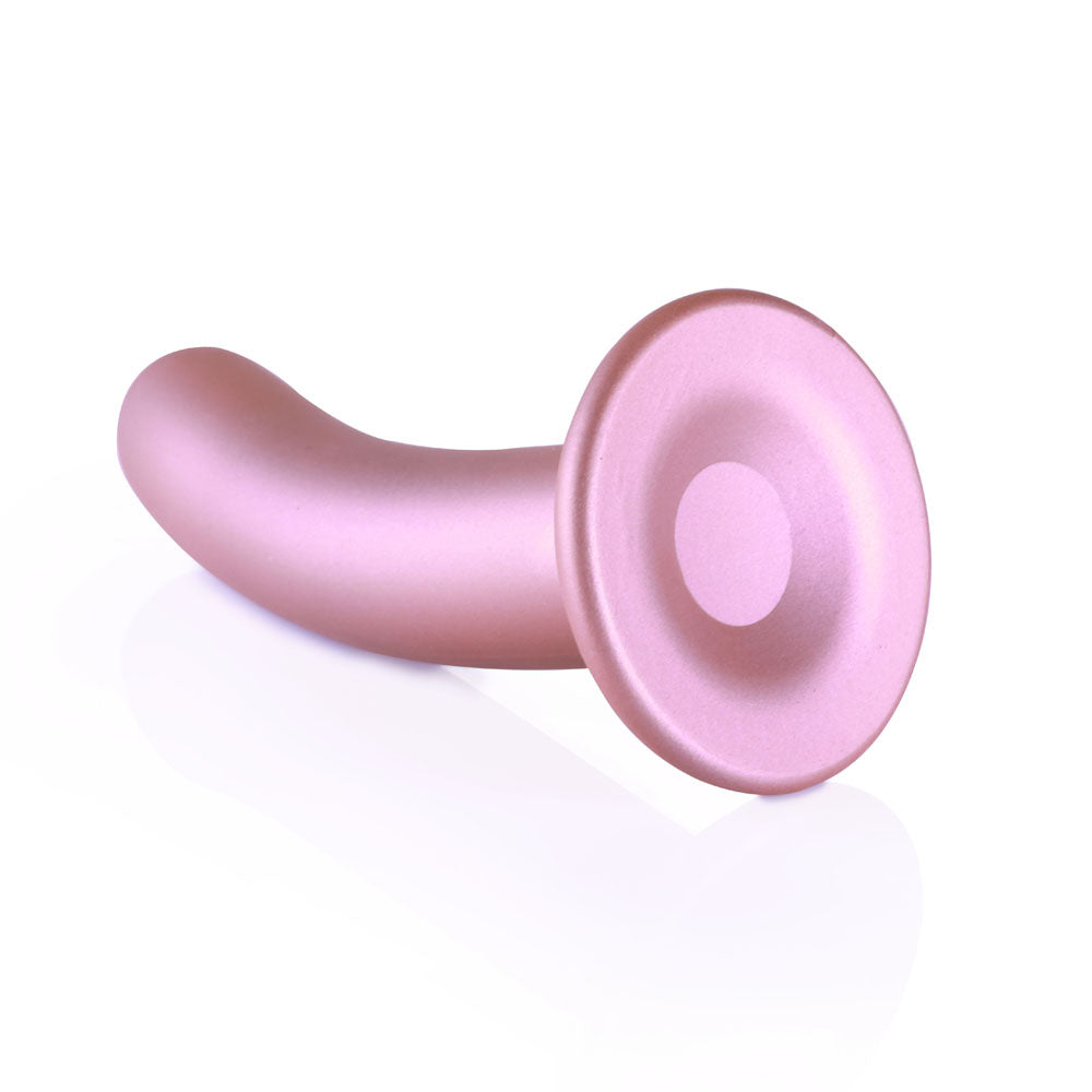 OUCH! Smooth Silicone G-Spot Dildo - 6'' / 14.5 cm - Rose Gold 14.5 cm Dildo