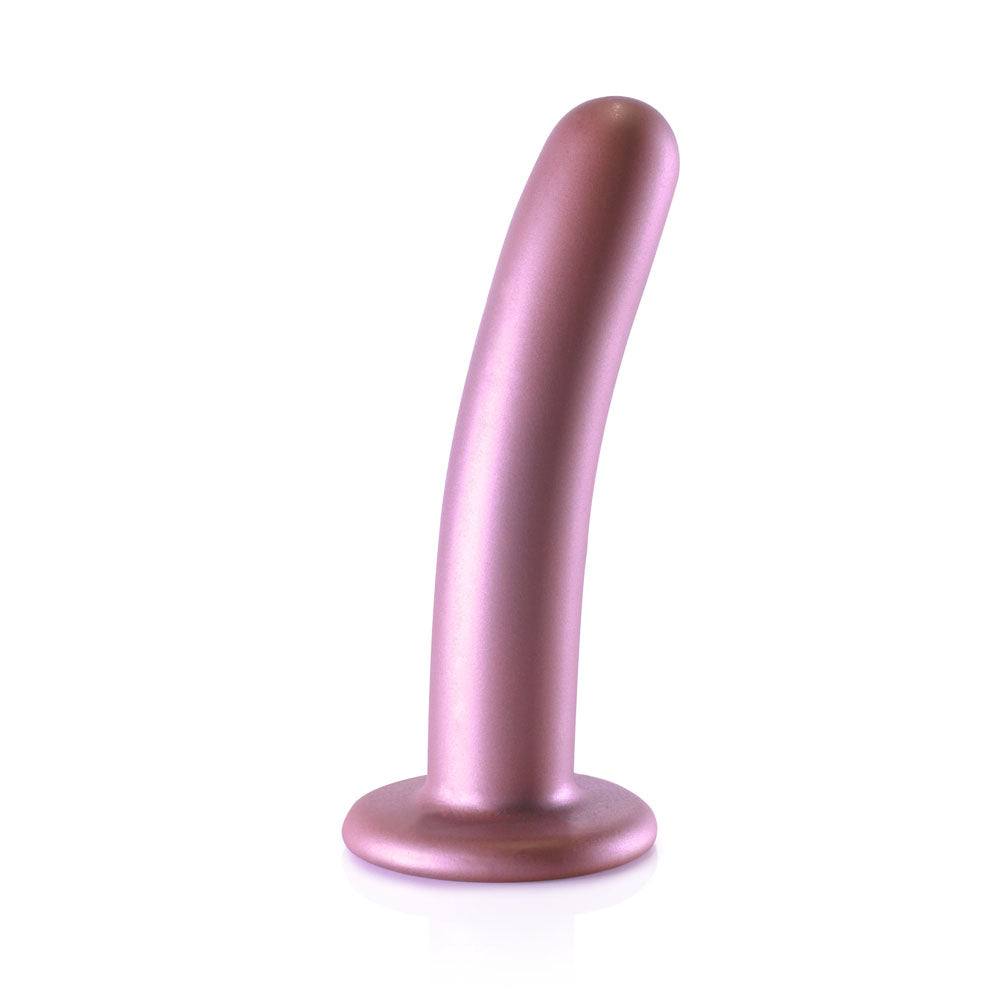 OUCH! Smooth Silicone G-Spot Dildo - 6'' / 14.5 cm - Rose Gold 14.5 cm Dildo