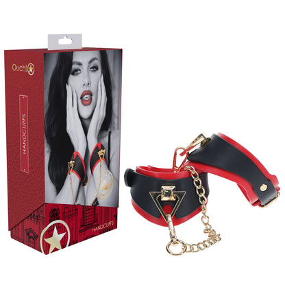 OUCH! Milan Collection - Handcuffs - Black/Red Restraints