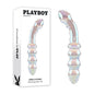 Playboy Pleasure JEWELS DOUBLE - Clear Glass 17.1 cm Double Ended Dildo