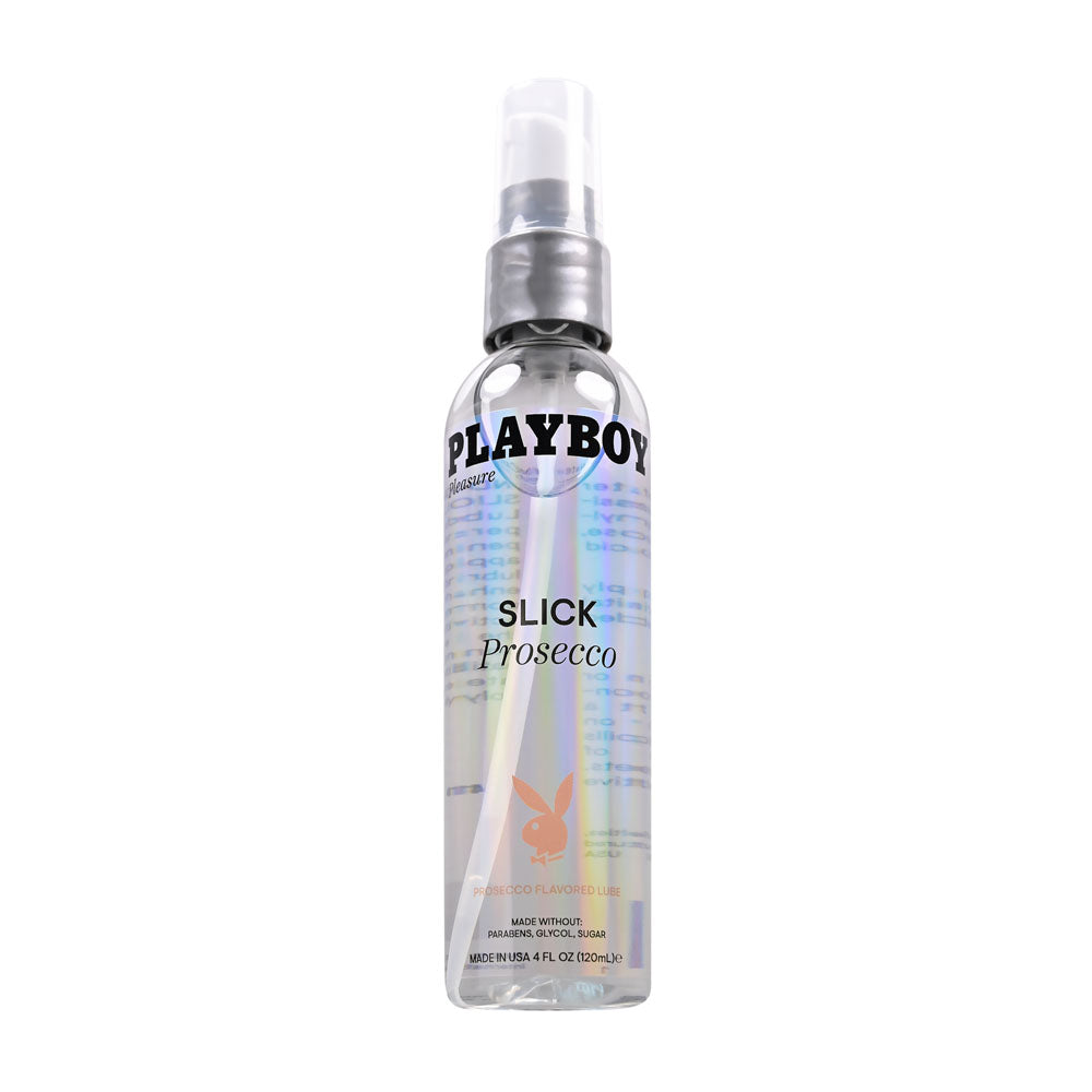 Playboy Pleasure SLICK PROSECCO - 120 ml - Prosecco Flavoured Water Based Lubricant - 120 ml Bottle