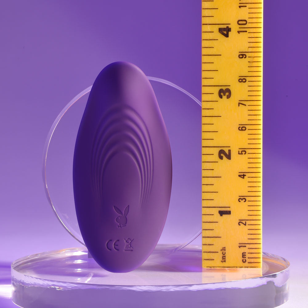 Playboy Pleasure OUR LITTLE SECRET - Purple USB Rechargeable Panty Vibrator with Wireless Remote Control