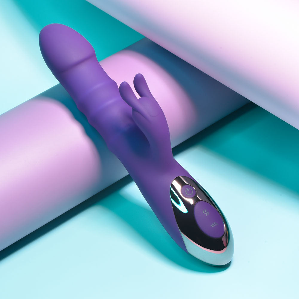 Playboy Pleasure HOP TO IT - Purple 23.5 cm USB Rechargeable Rabbit Vibrator