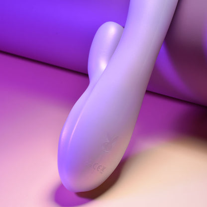 Playboy Pleasure BUMPING BUNNY - Opal 22.9 cm USB Rechargeable Thrusting & Warming Rabbit Vibrator