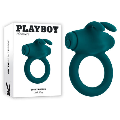 Playboy Pleasure BUNNY BUZZER - Green USB Rechargeable Vibrating Cock Ring