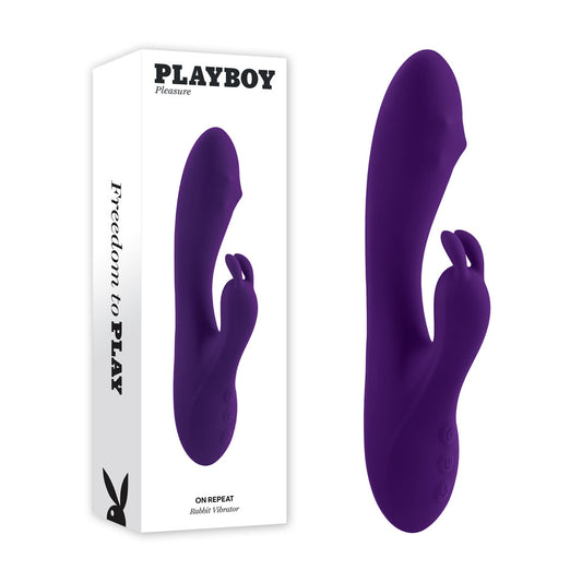 Playboy Pleasure ON REPEAT - Purple 19.7 cm USB Rechargeable Rabbit Vibrator