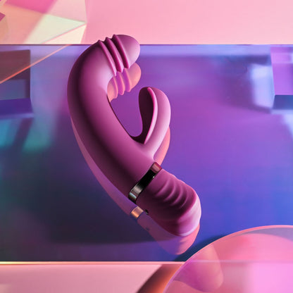 Playboy Pleasure TAP THAT - Purple 16.5 cm USB Rechargebale Rabbit Vibrator