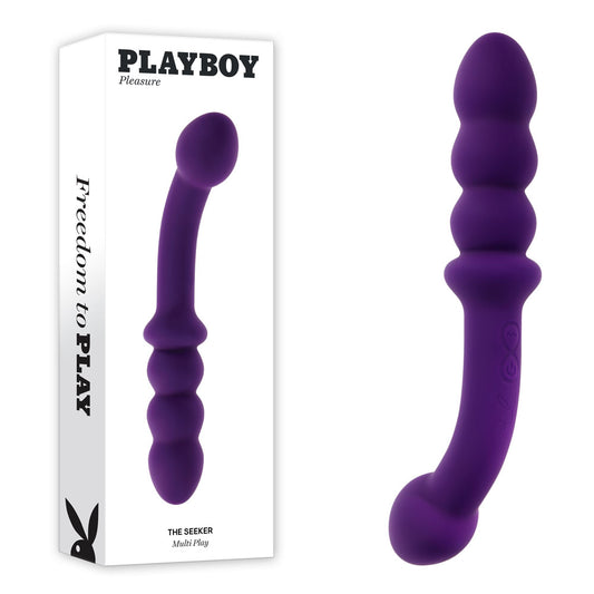 Playboy Pleasure THE SEEKER - Purple 20.3 cm USB Rechargeable Double Ended Vibrator