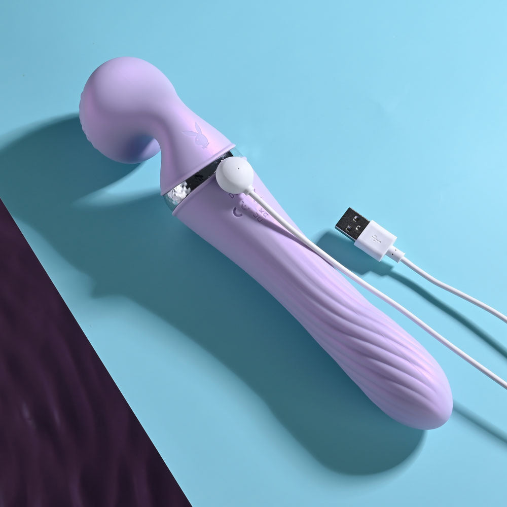 Playboy Pleasure VIBRATO - Lavender 24 cm USB Rechargeable Massage Wand