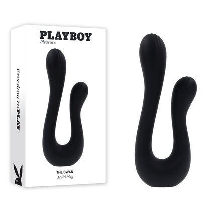 Playboy Pleasure THE SWAN - Black USB Rechargeable Dual Ended Vibrator