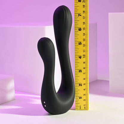 Playboy Pleasure THE SWAN - Black USB Rechargeable Dual Ended Vibrator