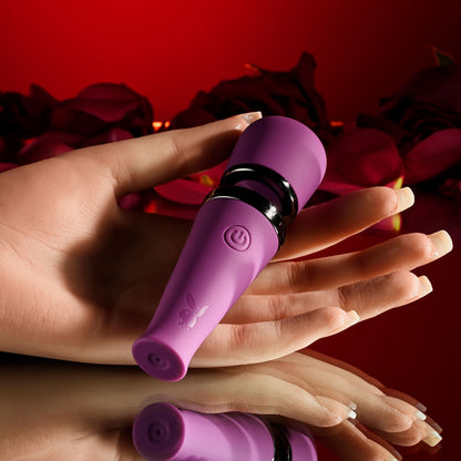 Playboy Pleasure MIC DROP - Purple 11.4 cm USB Rechargeable Vibrating Mini Massage Wand