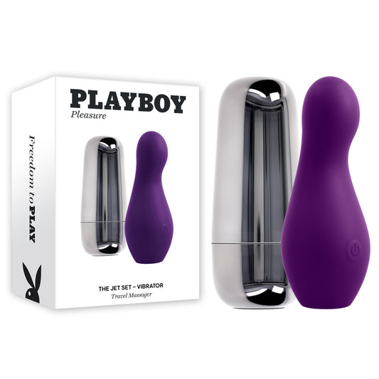 Playboy Pleasure THE JET SET - VIBRATOR - Purple 10.2 cm Vibrator with Self Charging Case