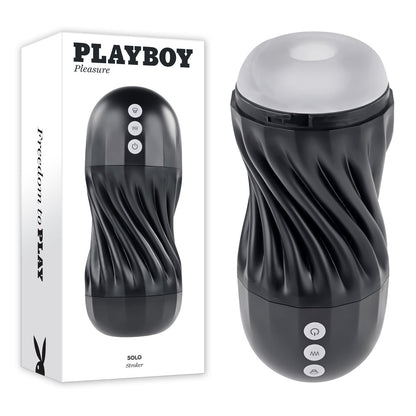 Playboy Pleasure SOLO - USB Rechargeable Vibrating and Sucking Stroker