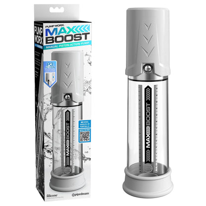 Pump Worx Max Boost - White - White Penis Pump