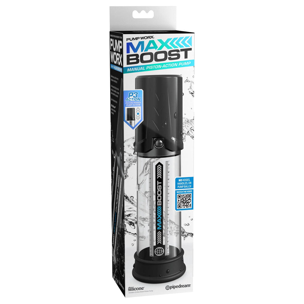 Pump Worx Max Boost - Black - Black Penis Pump