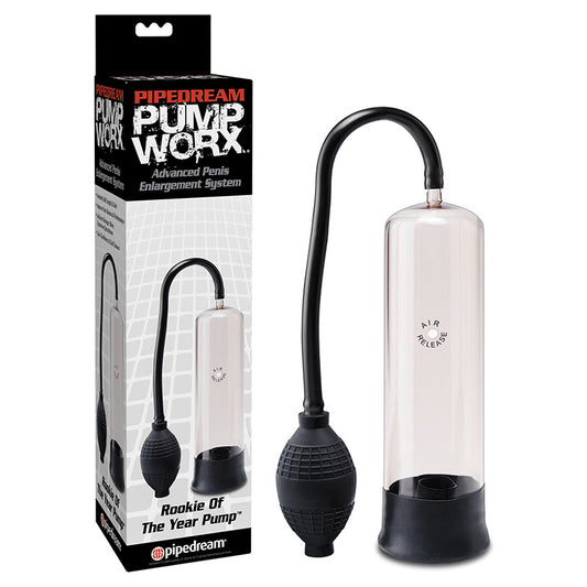 Pump Worx Rookie Of The Year Pump - Clear/Black Penis Pump