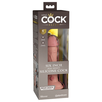 King Cock Elite 6'' Dual Density Cock - Flesh - Flesh 15.2 cm Dong