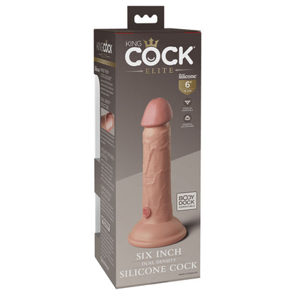 King Cock Elite 6'' Dual Density Cock - Flesh - Flesh 15.2 cm Dong