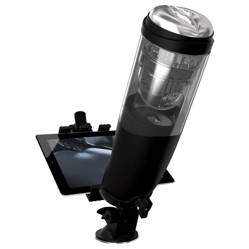 PDX Elite Mega-Bator - Rechargeable Masturbator with Mobile Device Holder