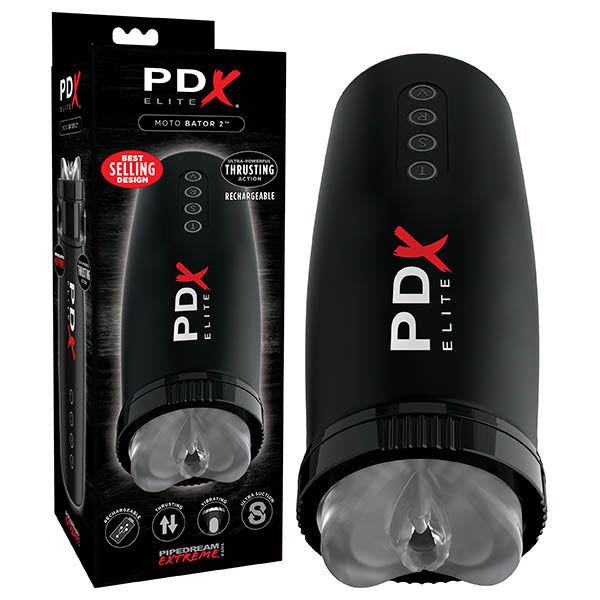 Pipedream Extreme Toyz Elite Motobator 2 - Black USB Rechargeable Powered Masturbator