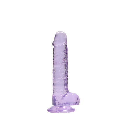 REALROCK 7'' Realistic Dildo With Balls - Purple 17.8 cm Dong