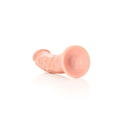 REALROCK Realistic Regular Curved Dildo with Suction Cup - 18 cm - Flesh 18 cm (7'') Dong