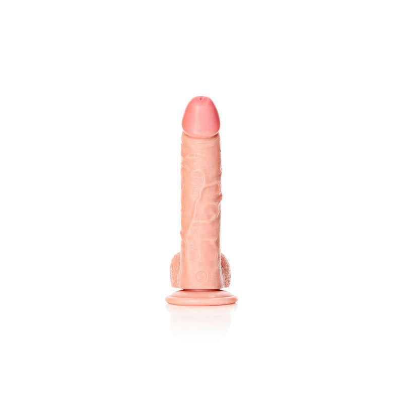 REALROCK Realistic Regular Curved Dong with Balls - 20.5 cm - Flesh 20.5 cm (8'') Dong