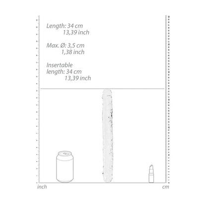 REALROCK 34 cm Double Dong - Clear - Clear 34 cm (14'') Double Dong