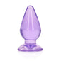 REALROCK 11.5 cm Anal Plug - Purple - Purple 11.5 cm (4.5'') Butt Plug