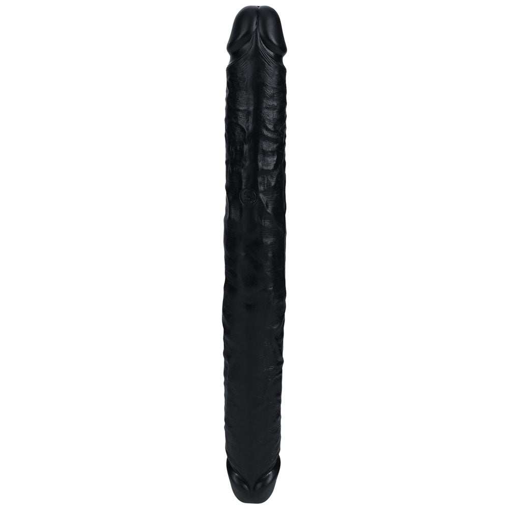 REALROCK 35cm Thick Double Dildo - Black - Black 35 cm (14'') Thick Double Dong