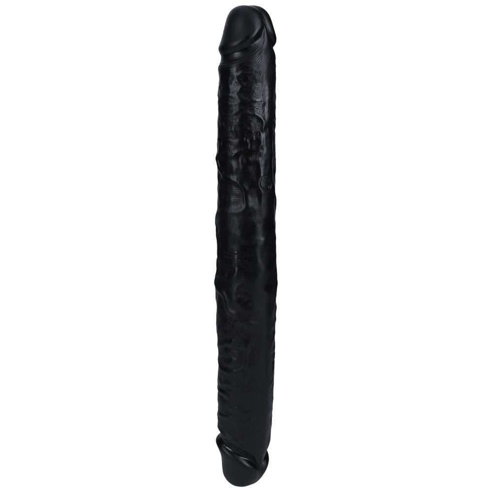 REALROCK 35cm Thick Double Dildo - Black - Black 35 cm (14'') Thick Double Dong