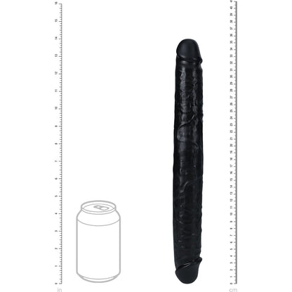 REALROCK 35cm Thick Double Dildo - Black - Black 35 cm (14'') Thick Double Dong