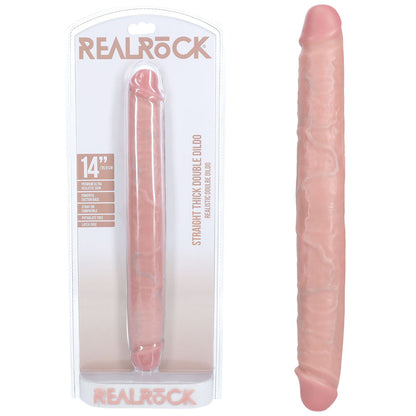 REALROCK 35cm Thick Double Dildo - Flesh - Flesh 35 cm (14'') Thick Double Dong