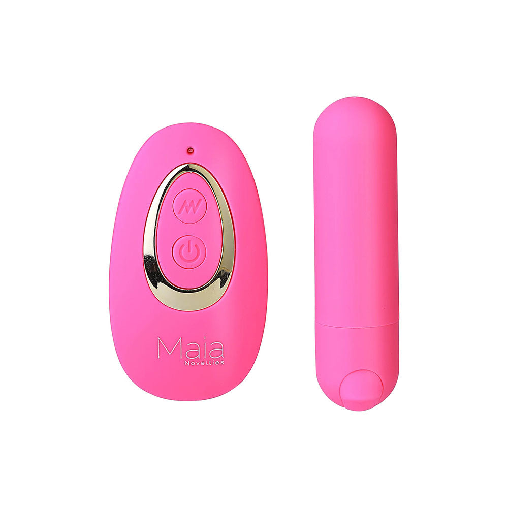 Maia JESSI Remote - Pink 7.6 cm USB Rechargeable Bullet with Wireless Remote