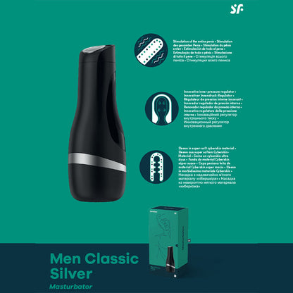 Satisfyer Men Classic - Black/Silver Stroker