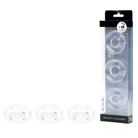 Sport Fucker Rubber Cockring - Clear Cock Ring