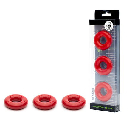 Sport Fucker Rubber Cockring - Red Cock Ring