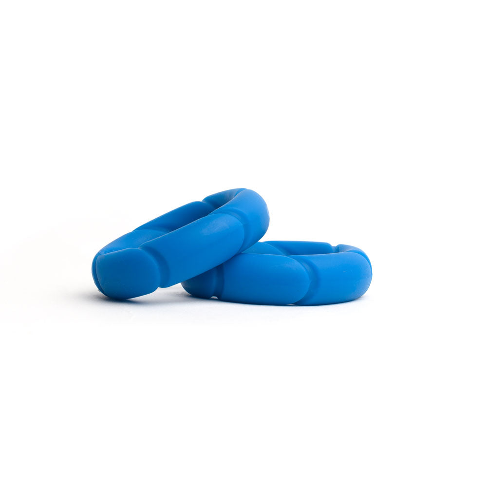 Sport Fucker Ready Rings - Blue Cock Rings - 2 Pack