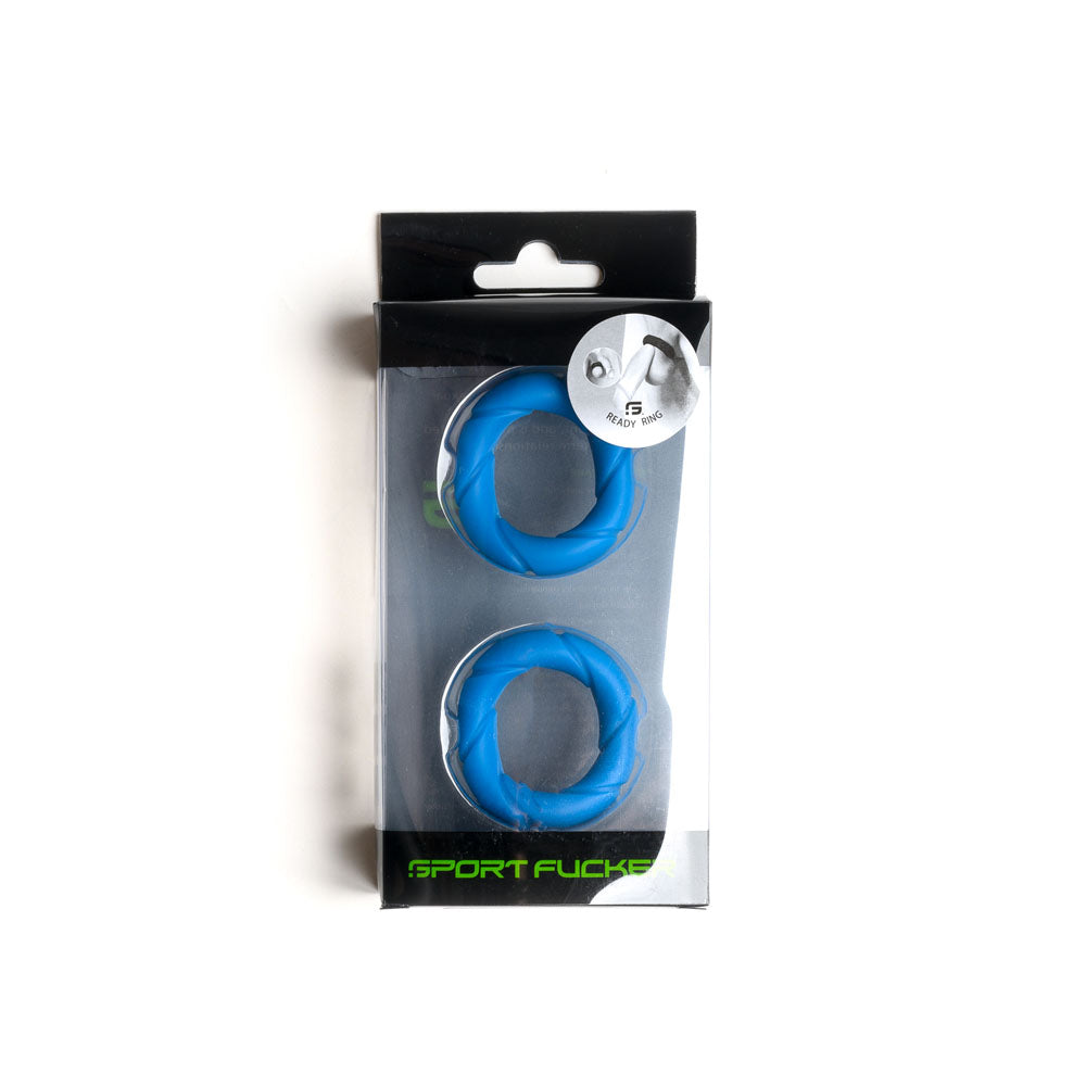 Sport Fucker Ready Rings - Blue Cock Rings - 2 Pack